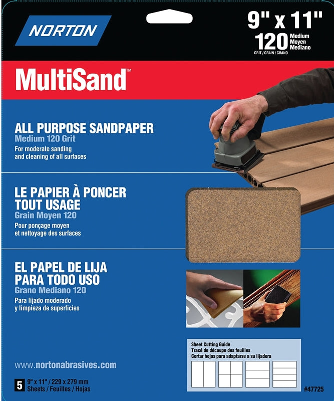 04154 SANDPAPER ALOX 9X11 120G