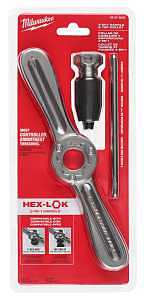 Milwaukee 49-57-5003 Tap and Die Threading Handleâ€‹, 1 in Tap/Die, 11 in L, Metal, Ergonomic Grip Handle