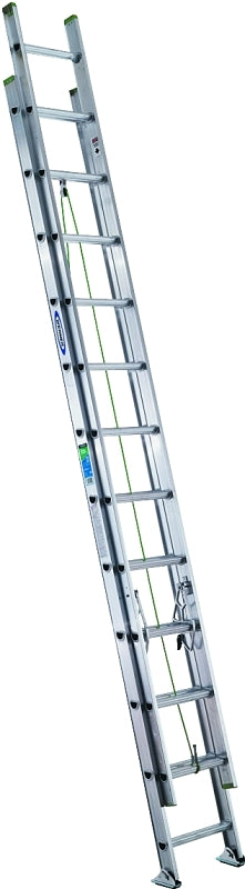 Werner D1240-2 Extension Ladder, 37 ft H Reach, 225 lb, Aluminum