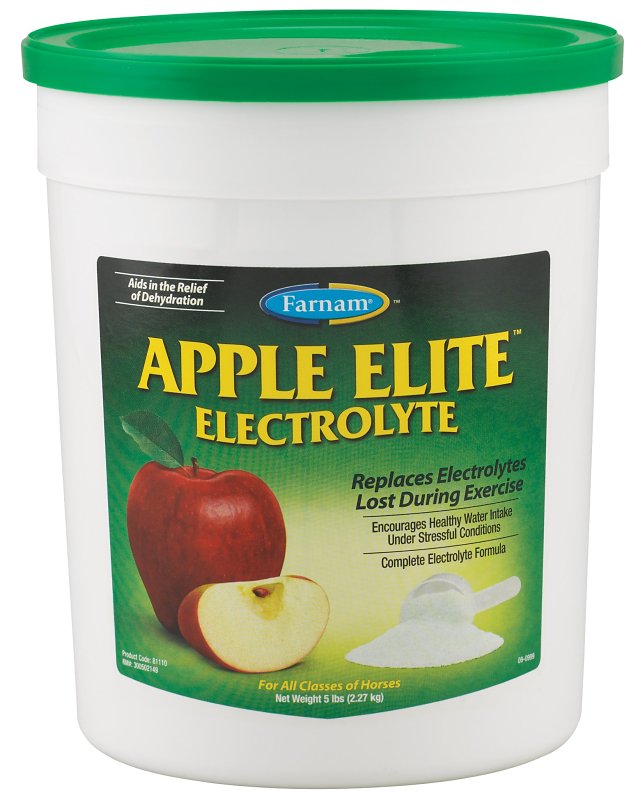 Farnam Elite 81110 Electrolyte Horse Supplement, Powder, Apple, 5 lb