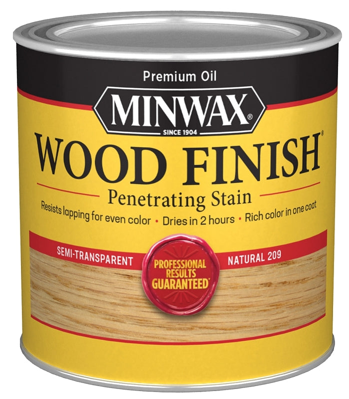 Minwax 220904444 Wood Stain, Natural, Liquid, 0.5 pt, Can