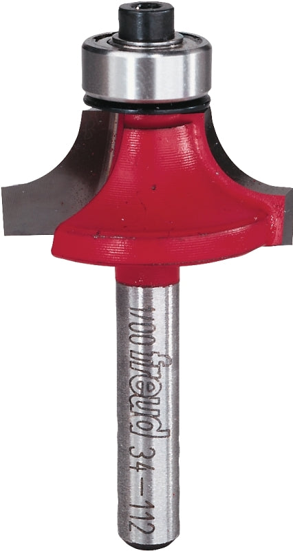 Freud 34-112 Router Bit, 1-1/4 in Dia Cutter, 2-3/16 in OAL, 1/4 in Dia Shank, 4-Cutter, Carbide