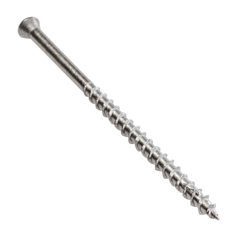 Simpson Strong-Tie Deck-Drive DWP T07300WP1 Screw, #7 Thread, 3 in L, Box Thread, Flat Head, 6-Lobe Drive, Steel