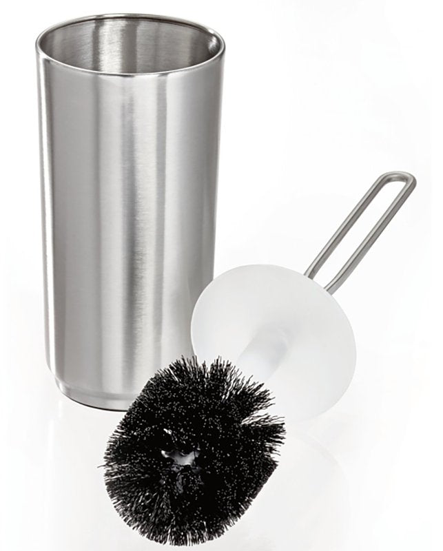 iDESIGN 28230 Brush and Holder, Polypropylene Bristle, Steel Holder, Silver Holder