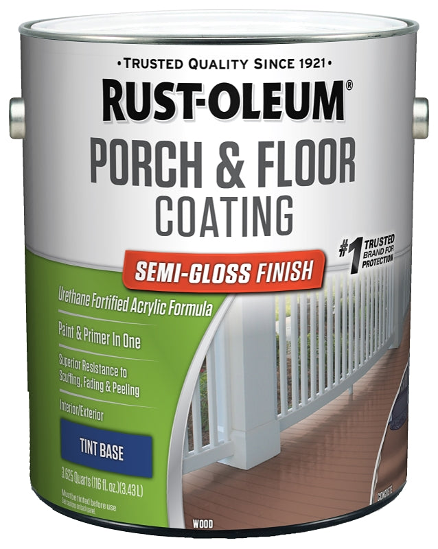 Rust-Oleum 262361 Porch and Floor Coating, Semi-Gloss, Liquid, 1 gal, Can