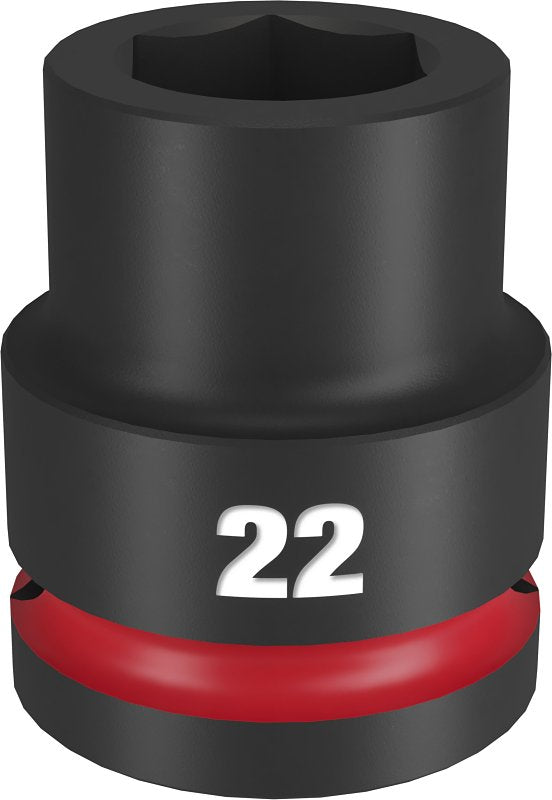 Milwaukee SHOCKWAVE Impact Duty Series 49-66-6364 Shallow Impact Socket, 26 mm Socket, 3/4 in Drive, Square Drive