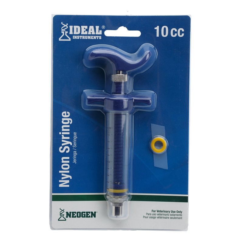 Neogen 9810 Syringe, 10 cc, Nylon, Blue