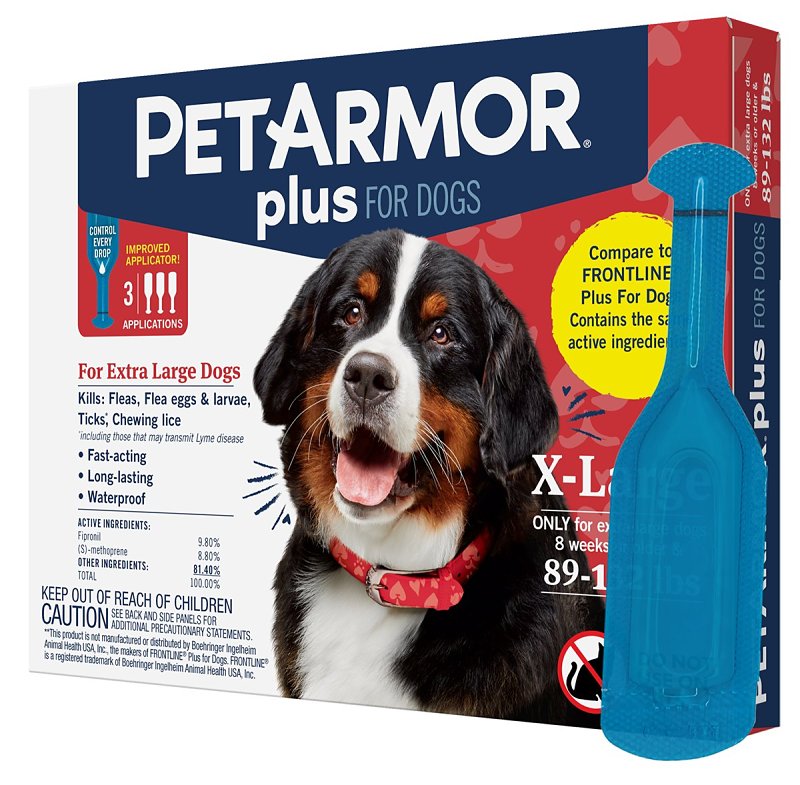 PetArmor Plus 5390 Flea and Tick Topical Treatment, Liquid Tube