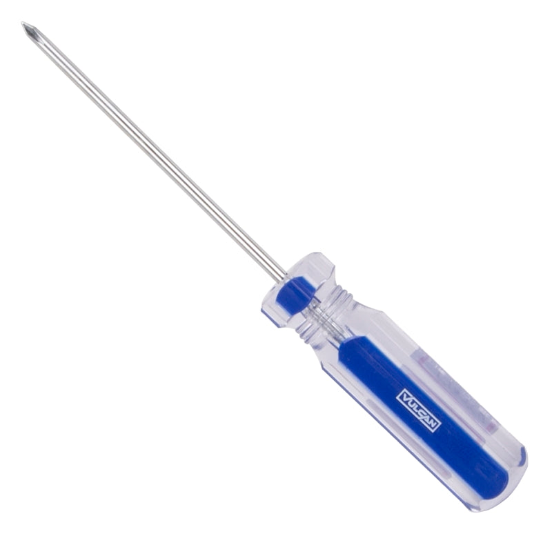 Vulcan Screwdriver, #0 Drive, Phillips Drive, 5-1/2 in OAL, 3 in L Shank, Plastic Handle