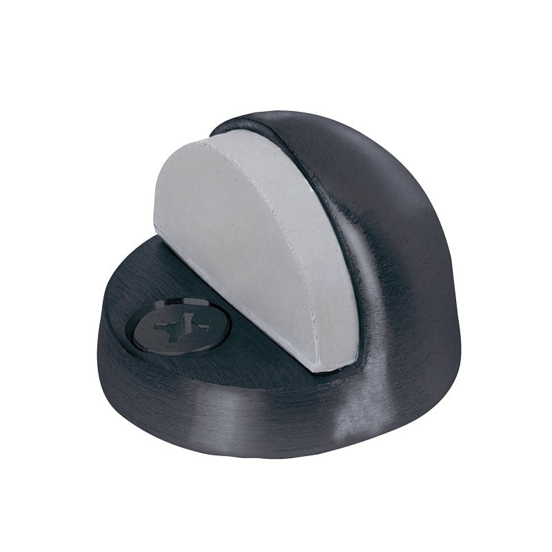 Tell Manufacturing DT101946 Dome Door Stop, 1-7/8 in Dia Base, Stainless Steel, Matte Black