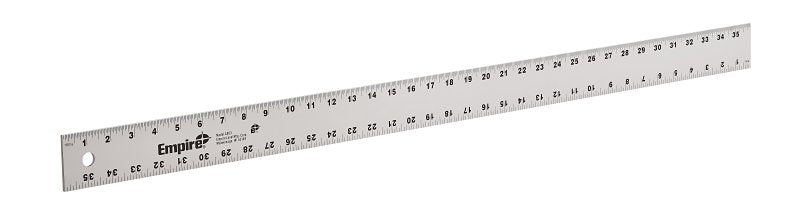 Empire 4003 Straight Edge Ruler, Inch Graduation, Aluminum, 2 in W