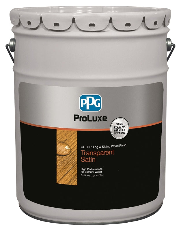 PPG Proluxe Cetol SIK42077/05 Log and Siding Wood Finish, Satin, Cedar, Liquid, 5 gal, Pail