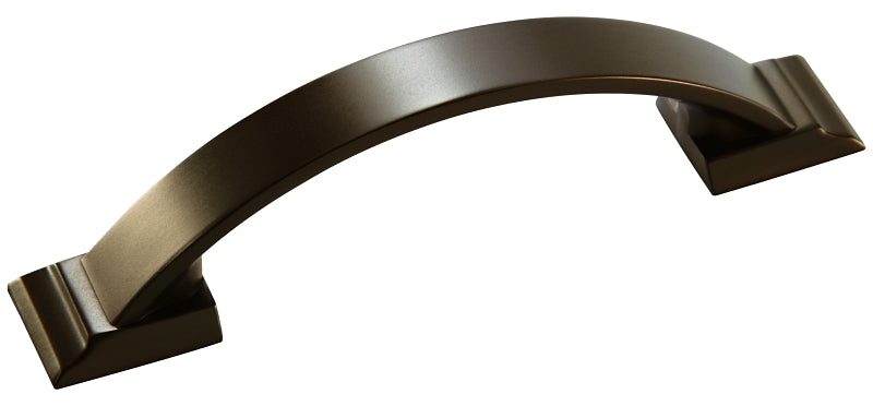 Amerock Candler Series BP29349CBZ Cabinet Pull, 4-3/8 in L Handle, 3/4 in H Handle, 1-1/8 in Projection, Zinc, Bronze