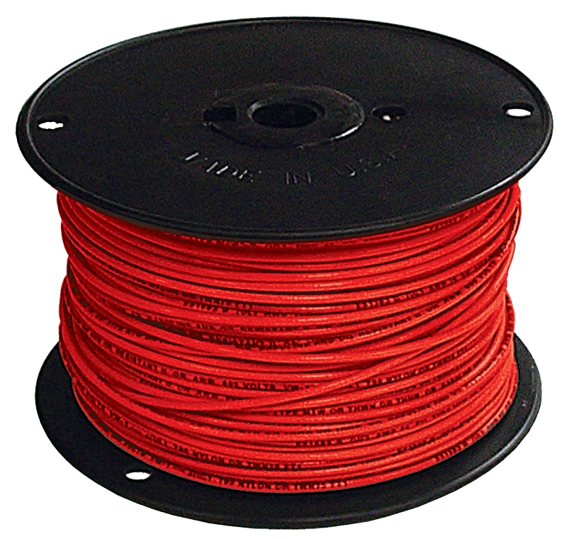 Southwire 12RED-SOLX500 Building Wire, 12 AWG Wire, 1 -Conductor, 500 ft L, Copper Conductor, Nylon Sheath