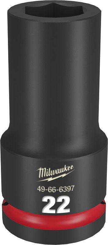 Milwaukee SHOCKWAVE Impact Duty Series 49-66-6401 Deep Impact Socket, 26 mm Socket, 3/4 in Drive, Square Drive, 6-Point