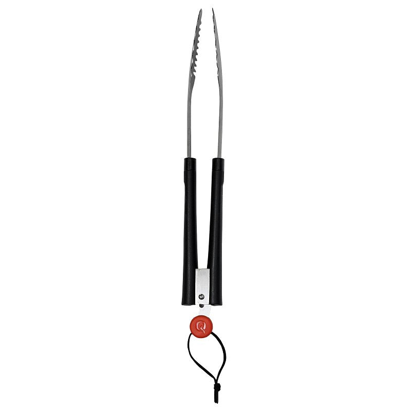 Mr. BAR-B-Q 20152Y Locking Tongs, Stainless Steel Blade, Stainless Steel, Plastic Handle, Round Handle