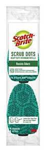 Scotch-Brite 488-2-7 Scrub Dots Sponge, 1.65 in L, 3-1/2 in W, Fiber, Green