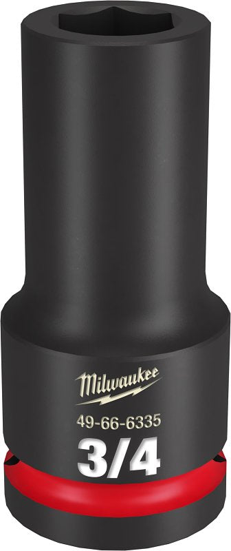 Milwaukee SHOCKWAVE Impact Duty Series 49-66-6335 Deep Impact Socket, 3/4 in Socket, 3/4 in Drive, Square Drive