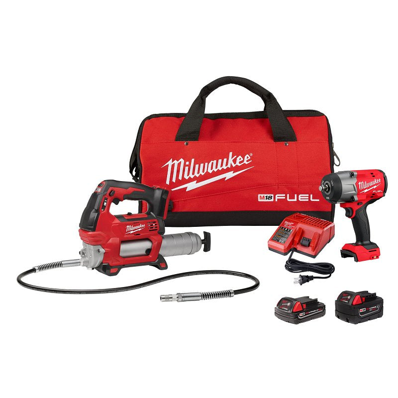 Milwaukee M18 FUEL 2967-22GG Combo Tool Kit, Battery Included, 18 VDC, Lithium-Ion