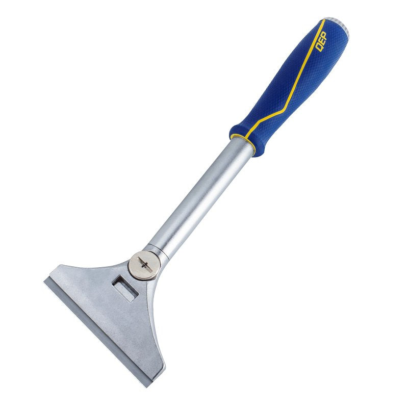 QEP 62920 Floor and Wall Scraper, 4 in W Blade, Stainless Steel Blade, Non-Slip Handle, Plastic Handle