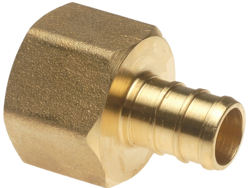 Apollo APXFA12125PK Pipe Adapter, 1/2 in, PEX x FPT, Brass, 200 psi Pressure