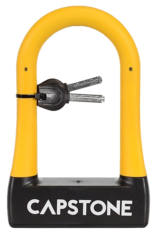 Kent 67225 Bike U-Lock with Key, Standard, Brass/Steel, Black, Vinyl