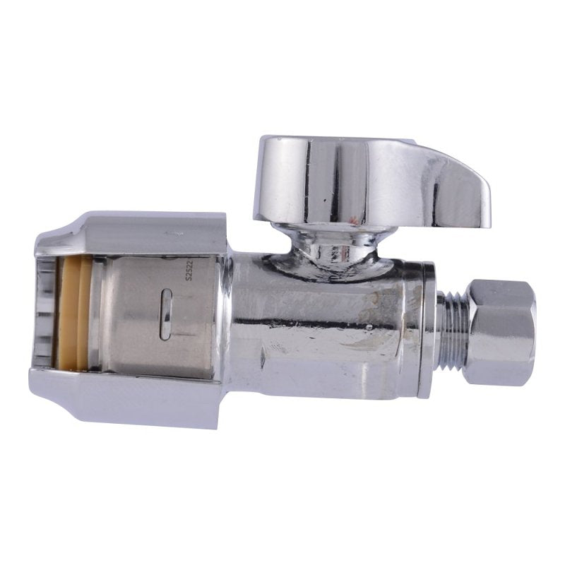 SharkBite Max UR23337 Ball Valve, 1/2 x 1/4 in Connection, Push-to-Connect x Compression, 125 psi Pressure