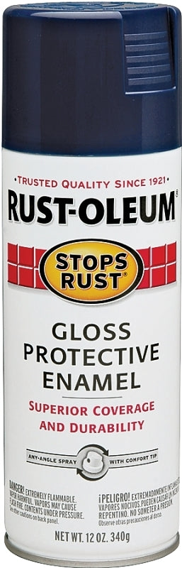 Rust-Oleum 7723830 Rust Preventative Spray Paint, Gloss, Navy Blue, 12 oz, Can