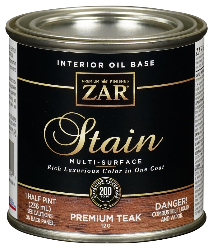 ZAR 12006 Wood Stain, Teak Natural, Liquid, 0.5 pt, Can