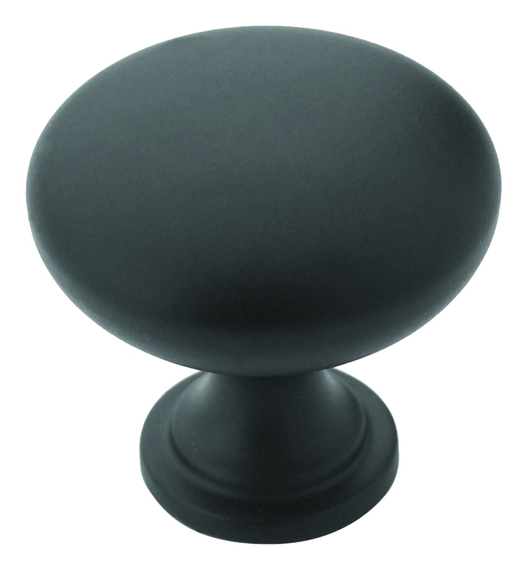 Amerock Allison Value Series BP53005FB Cabinet Knob, 1-1/8 in Projection, Matte Black