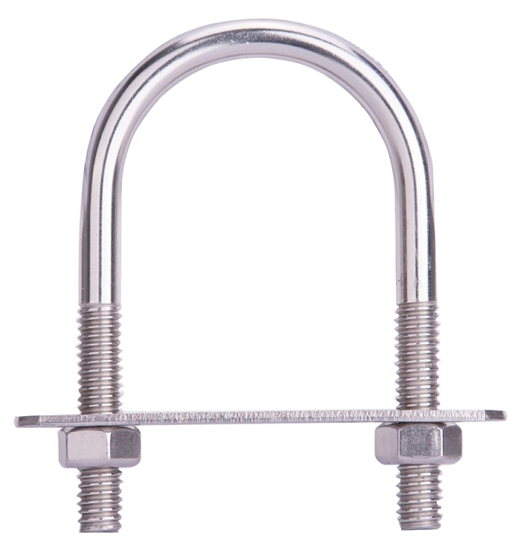ProSource LR360 U-Bolt, 5/16 in Thread, 1-1/2 in L Thread, Stainless Steel, Stainless Steel