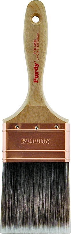 Purdy XL Sprig 144380330 Flat Trim Brush, 3 in W, 3-3/16 in L Bristle, Nylon/Polyester Bristle, Beavertail Handle