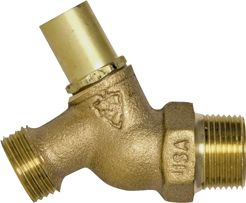 Arrowhead Brass 251LSLF Keyless Lockshield Hose Bibb, 1/2 x 3/4 in Connection, MIP x Male Hose, 8 to 9 gpm, Bronze Body