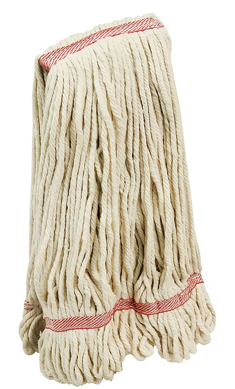 Libman 972 Mop Refill, 1-1/4 in Headband, Cotton/Poly, Red/White