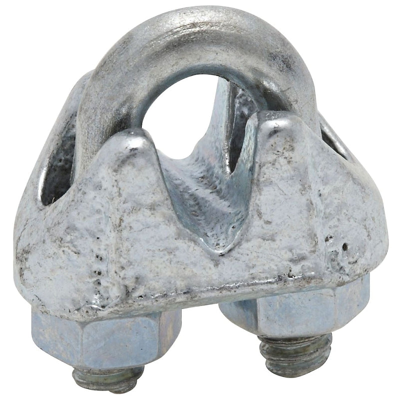 National Hardware 3230BC Series N248-278 Wire Cable Clamp, 1/8 in Dia Cable, 3 in L, Malleable Iron, Zinc