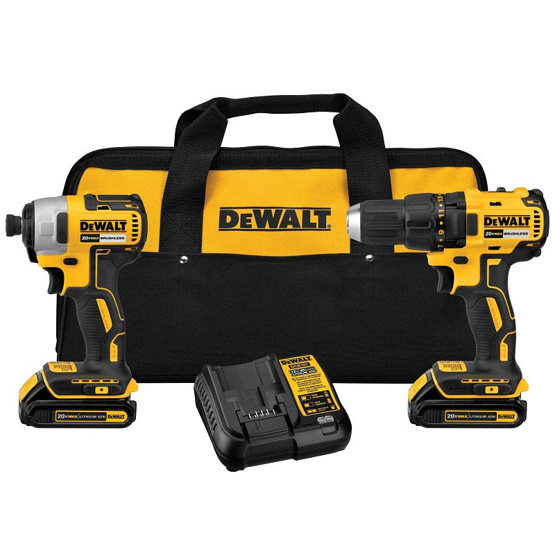 DeWALT 20V MAX DCK277D2 Combo Tool Kit, Battery Included, 1.3 Ah, 20 VDC, Lithium-Ion