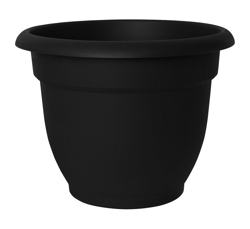 Bloem 20-56908 Planter, 7 in H, 8-3/4 in W, Plastic, Black