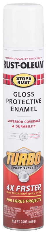 Rust-Oleum 334133 Rust Preventative Spray Paint, Gloss, White, 24 oz, Can