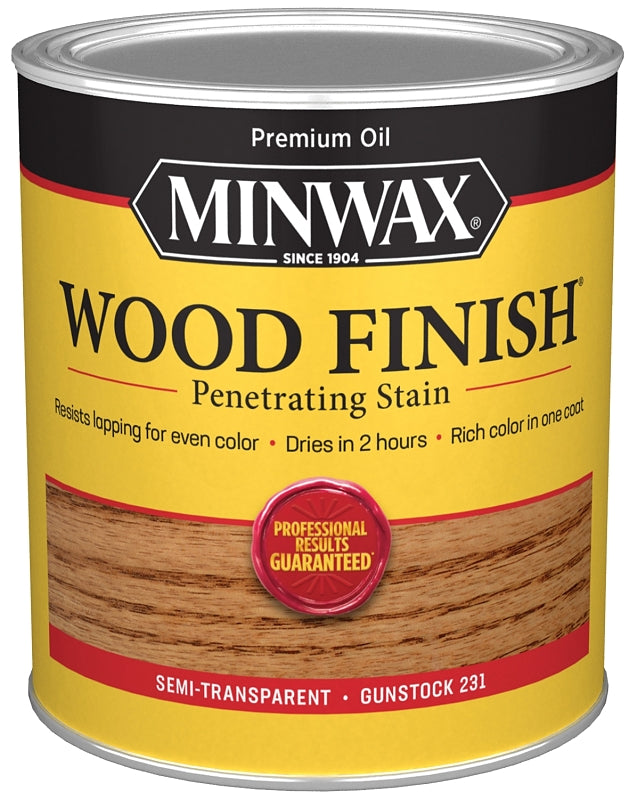 Minwax 700454444 Wood Stain, Gunstock, Liquid, 1 qt, Can