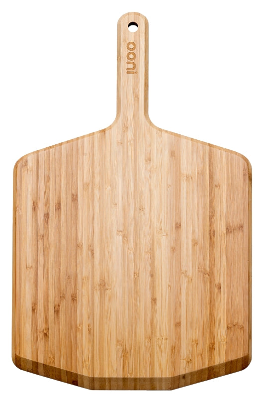 Ooni UU-P08200 Pizza Peel and Serving Board, Bamboo Blade, Brown Handle