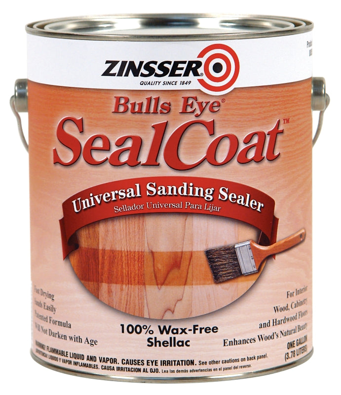 Zinsser 00851 Sanding Sealer, Amber, Liquid, 1 gal, Can