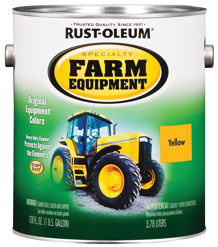 RUST-OLEUM SPECIALTY 7449402 Farm Equipment Enamel, Caterpillar Yellow, 1 gal Can