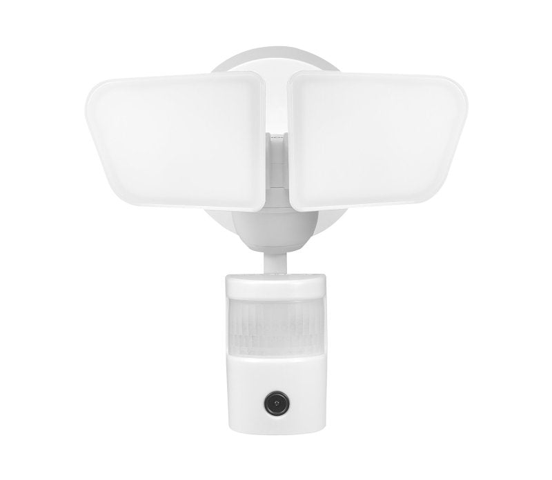 globe 17000214 Video Security Light, LED Lamp, Bright White, 2200 Lumens, 4000 K Color Temp, Plastic Fixture