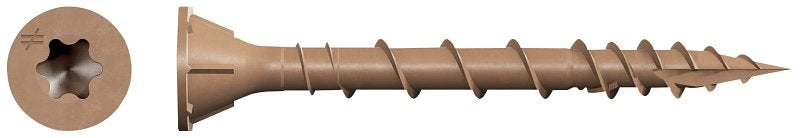 Simpson Strong-Tie DSV DSVT114R1LB Wood Screw, #8 Thread, 1-1/4 in L, Variable Thread, Rimmed Flat Head, 194