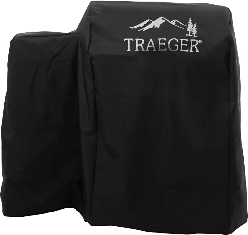 Traeger BAC374 Grill Cover, 22 in W, 22 in H, Hydrotuff, Black