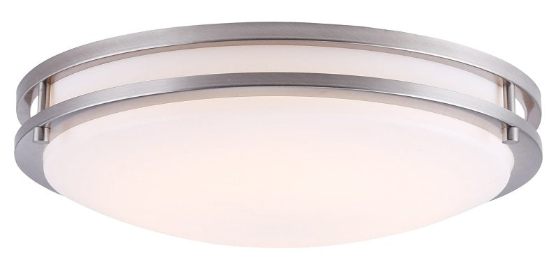 Canarm PARKEDALE LFM102A13BN Flush Mount Light, 20 W, 1-Lamp, Integrated LED Lamp, 1300 Lumens, 3000 K Color Temp