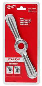 Milwaukee 49-57-5002 Tap and Die Threading Handleâ€‹, 1 in Tap/Die, 11 in L, Metal, Ergonomic Grip Handle