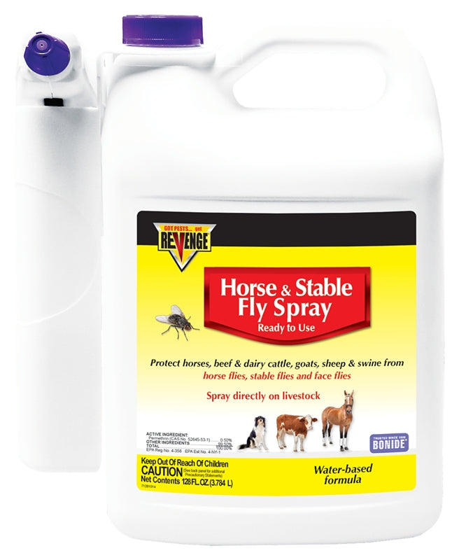 Bonide REVENGE 46173 Horse and Stable Fly Sprayer, Liquid, White, 1 gal