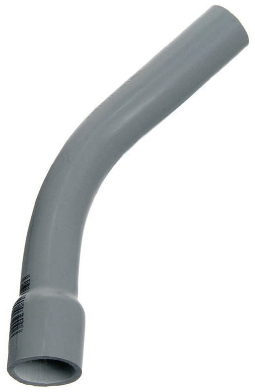 Carlon UA7AKB-CAR Conduit Elbow, 45 deg Angle, 2-1/2 in Bell End, PVC, Gray