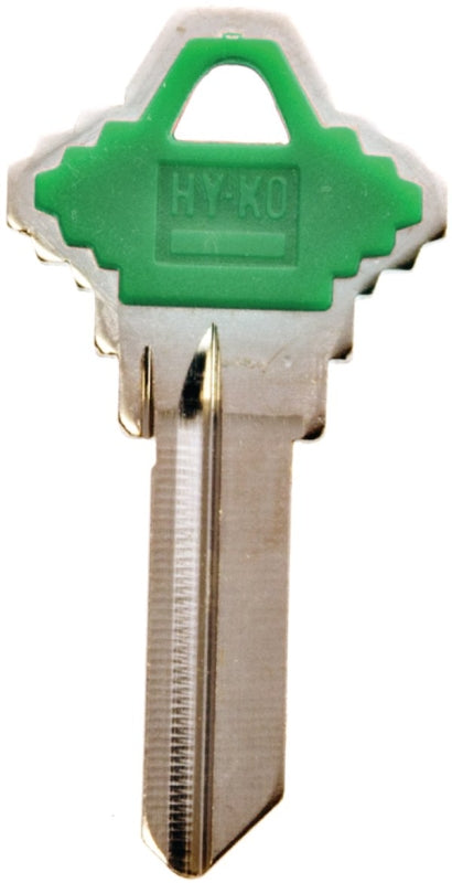 Hy-Ko 13005SC1PG Key Blank, Brass/Plastic, For: Schlage Cabinet, House Locks and Padlocks